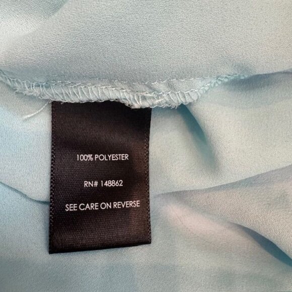 Torrid Womens Light Blue V-Neck Flutter Sleeve Tunic Top Size 3 Polyester Blend - Picture 11 of 12